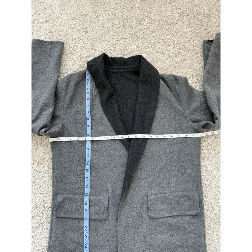 Alexander Wang Reversible Wool Blend Unstructured Top Coat in Black/Gray Women S